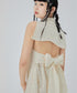 Dot Jacquard Asymmetric Dress